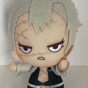 Gray and Black Anime Plush Doll